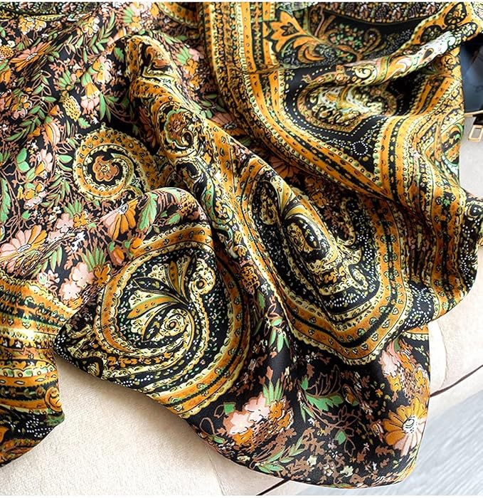 Fashion Scarves Scarf 100% Silk Feeling Scarf Silk Like Scarves Long Lightweight Sunscreen Shawls for Women