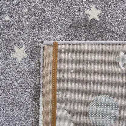 SAFAVIEH Carousel Kids Collection Accent Rug - 3'3" x 5'3", Grey & Lavender, Non-Shedding & Easy Care, Ideal for High Traffic Areas for Boys & Girls in Playroom, Nursery, Bedroom (CRK103F)
