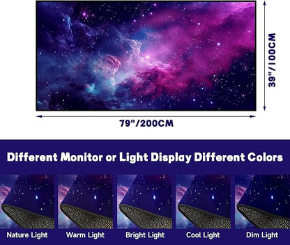 Purple Galaxy Rug Space Rugs Colorful Throw Rug Non-Slip Sun and Cloud Carpet Doormats for Living Room Bedroom Apartment Dorm Floor Mat 79 in x 39 in