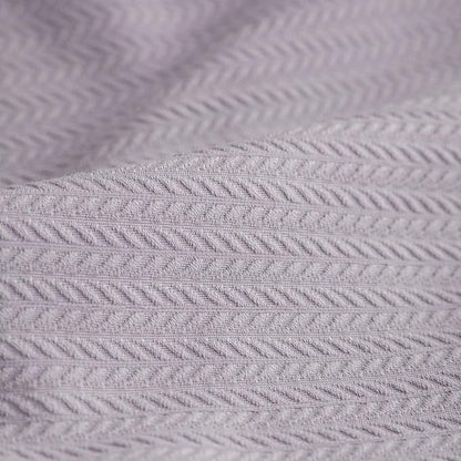 Set of 2 Cozy Striped Herringbone Flange Throw Pillow Covers, Aesthetic Embossed Pattern Pillow Covers for Couch and Bed - 20"x20", Languid Lavender