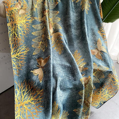 Fashion Scarves Scarf 100% Silk Feeling Scarf Silk Like Scarves Long Lightweight Sunscreen Shawls for Women