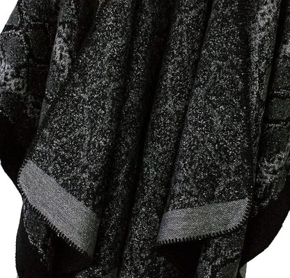 Women's Vintage Pattern Open Front Poncho Cape Shawl Winter Shawl Wraps
