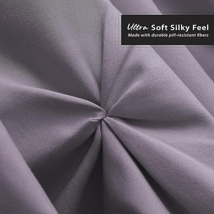 Nestl Grayish Purple Bed Skirt Cal King Size, Pinch Pleat Cal King Bed Skirt, 14" Inch Drop Cal King Bedskirt, Hotel Quality Bed Skirts, Microfiber Bedskirt for Cal King Bed, Grayish Purple Bed Skirt