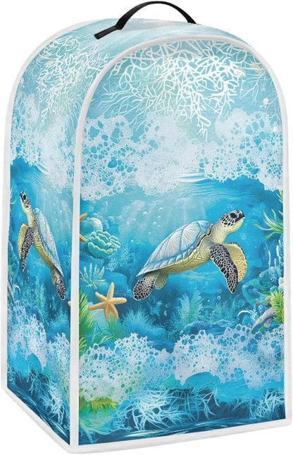 Talayituse Turtle Starfish Coral Print Blender Dust Cover, Fingerprint Protection Cover for Stand Mixer or Coffee Machine, Home Kitchen Appliance Covers for Stain Dust Resistant Supplies