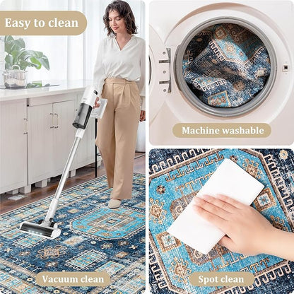 Office Chair Mat for Hardwood Floor, 72"x48" Easy Glide Computer Desk Mat Protector for Rolling Chair Under Desk Rug Nonslip Backing, Machine Wash, (Modern)