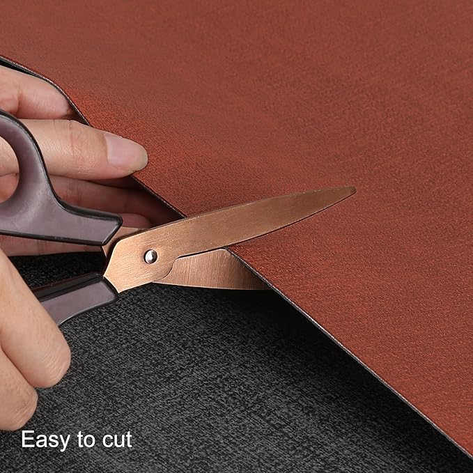 Table Runners 55 Inches Long, Dual-Sided Faux Leather Farmhouse Table Runner Waterproof Heatproof Non-Slip for Living Room Party Home Decor Holiday Decorations(Gray Terracotta, 12 x 55 Inch)
