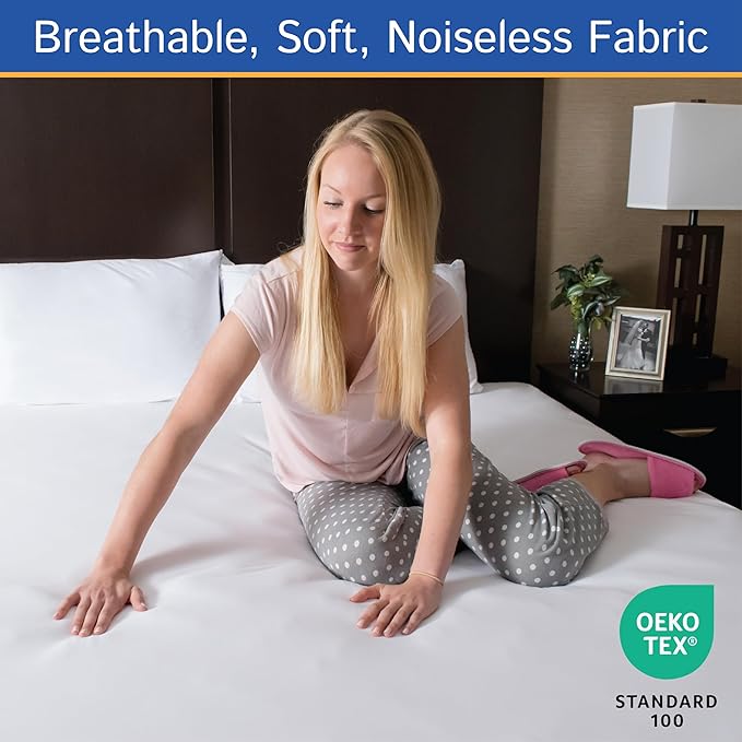RV Short Queen Mattress Protector (60" Wx75 L) Waterproof Zippered Encasement Hypoallergenic Premium Bed Cover Protects Against Bedbugs Dust Allergies