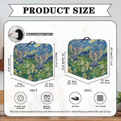Cartoon Dragon Starry Night Stand Mixer Cover Dust Protector Cover Compatible with 5-8 Quart Kitchen Aid Mixer Kitchen Decor Appliance Covers with 2 Pockets