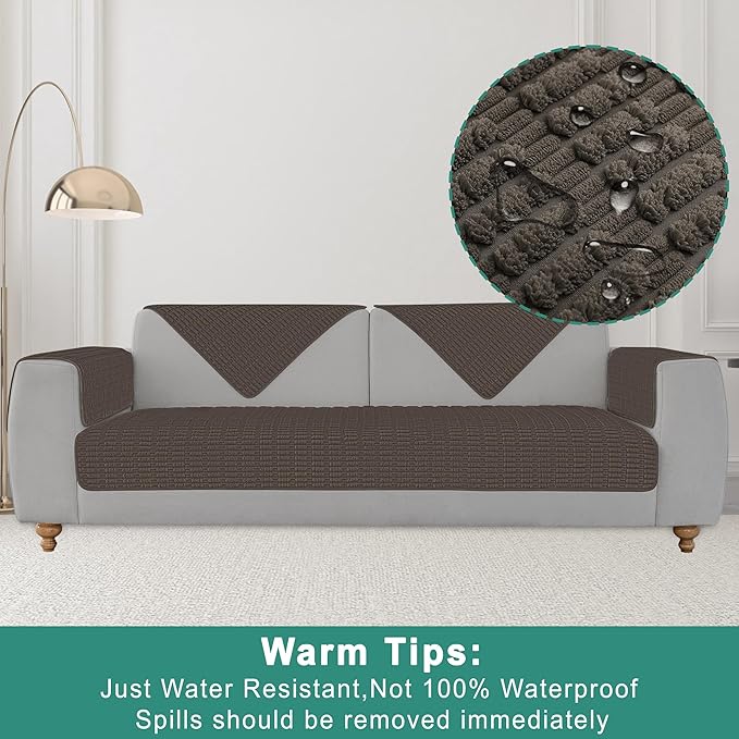 Foxdecor Couch Arm Covers Sofa Arm Covers, Arm Chair Covers Set of 2, Non-Slip Chair Arm Covers, Arm Rest Cover for Sofa, Armchair Slipcovers Couch Protector (Chocolate 26x26 inch)