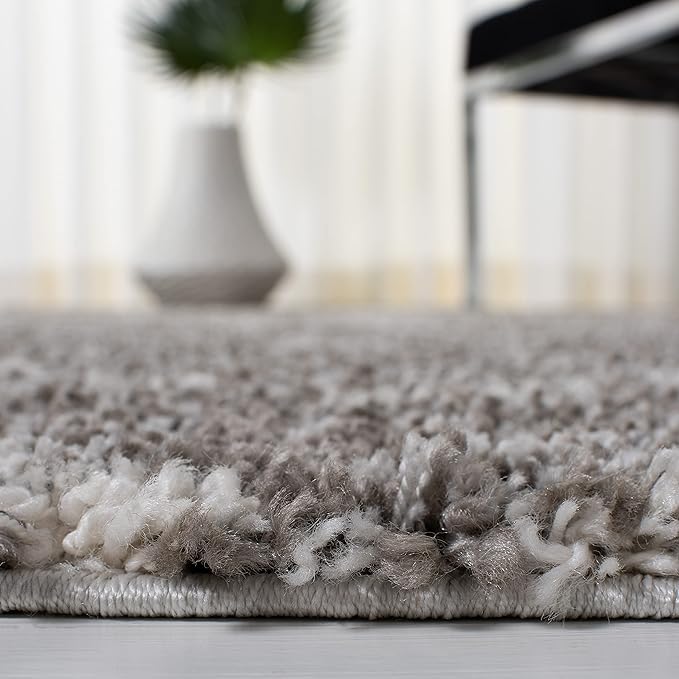 SAFAVIEH Arizona Shag Collection Runner Rug - 2'3" x 8', Brown & Ivory, Moroccan Design, Non-Shedding & Easy to Clean, Ideal for Ideal for Living Room, Hallway, Foyer, Bedroom (ASG743B)