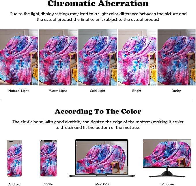 NEWCOSPLAY Super Soft Throw Blanket Deep Purple Rainbow Premium Silky Flannel Fleece Leaves Pattern Lightweight Bed Blanket All Season Use (Deep Purple Rainbow, Throw(50"x60"))