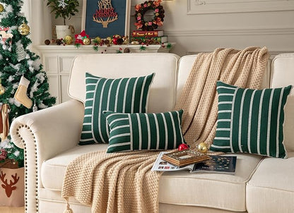 Caflife Boho Christmas Pillow Covers 12x20 Set of 2 Soft Farmhouse Decorative Sofa Pillow Cases, Holiday Christmas Throw Pillow Covers, Couch Bed Cushion Covers Living Room Home Decor