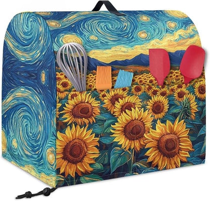 Kitchen Aid Stand Mixer Cover Dust Cover with 2 Pocket and Handle, Multicolor, Polyester, Universal Size, Protects from Dust, Stains, Oil Stains, Fingerprints, Pet Hair, Splashes