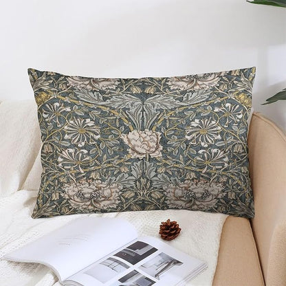 Pimpernel William Morris Throw Pillow Covers 12x20 Inch Aesthetic Pillow Velvet Decorative Pillowcase Home Decor Living Room Cushion Case for Bed Sofa Couch