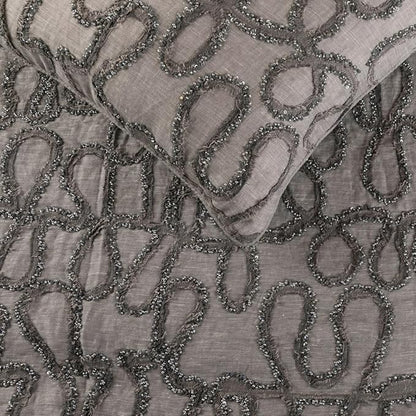 The HomeCentric King Queen Twin Bed Runner Without Pillow Cover, Grey Designer Bed Scarf in Linen with Embroidery, Queen Size 74"x18" Bed Runner Without Pillow Cover, Bed Linen - Grace Forever