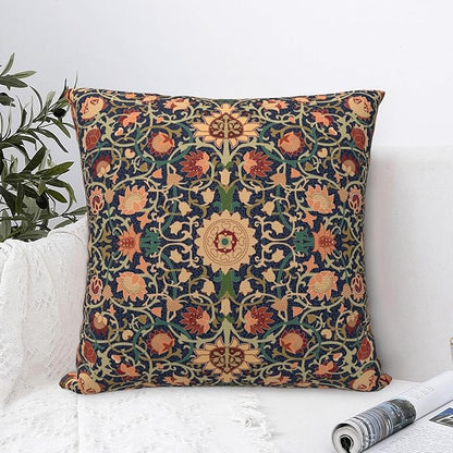 William Morris Vintage Floral 16x16 inches Throw Pillow Covers Cushion Covers for Couch Home Bed Living Room Decorative Pillow Cases