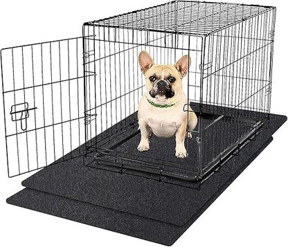 Kennel Pad Dog Crate Mat Liner, Absorbs Urine, Waterproof, Non-Slip, Washable Puppy Pee Pad for Kennel Training - Under Pet Cage to Protect Floors, Cut to Fit (30" x 38" 2 Pack-Equal to 60" x 38")