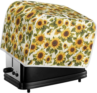 ZFRXIGN Sunflower Toaster Covers 2 Slice Toaster Cover for Home Kitchen Decor Accessories Toaster Oven Cover Washable Small Appliance Covers with Top Handle Yellow