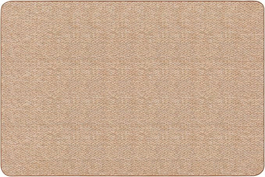 House, Home and More Skid-Resistant Carpet Indoor Area Rug Floor Mat - Praline Brown - 6 Ft X 9 Ft - Non Slip Rubber Backing, Stain Resistant, Dog Friendly, Living Room Bedroom Kitchen Entryway