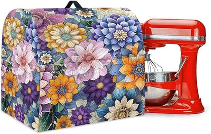 Boho Flower Mixer Covers Dust Covers for Stand Mixer Kitchen Counter Mixer Parts & Accessories Decor for Kitchen Kid Mixer Cover Colorful