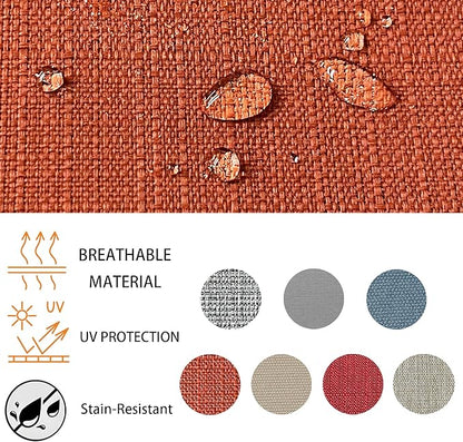 Goodgoods 24x24 inch Outdoor/Indoor Deep Seat Patio Cushions Set of 2 Resilient Foam Filling Water Repellent Stain-Resistant UV Resistant Weather Resistant Deep Seat Bottom Quarry Red