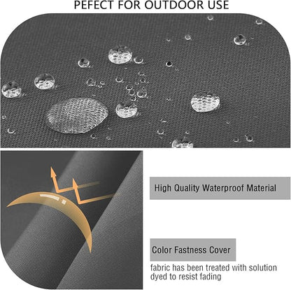 idee-home Outdoor Cushions for Patio Furniture, Outdoor Seat Cushion, Waterproof Couch Hampton Bay Deep Seat Replacement Chair Cushions for Garden Lawn Backyard Deck, 19 x 19 Dark Grey