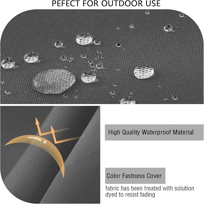 idee-home Outdoor Cushions for Patio Furniture, Outdoor Seat Cushion, Waterproof Couch Hampton Bay Deep Seat Replacement Chair Cushions for Garden Lawn Backyard Deck, 26.5 x 26.5 Dark Grey