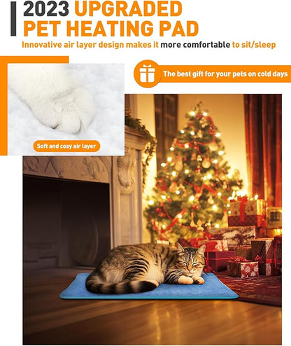 PETNF Pet Heating Pad Temperature Adjustment Dog Anti-bite Puppy with Timer Indoor Waterproof Pet Warming Electric Heated Bed Mat Dog