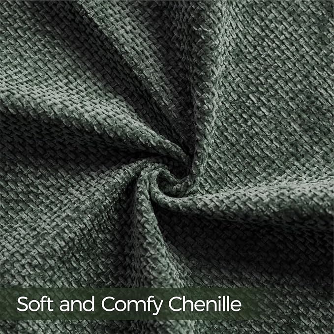 a moment Christmas Dark Green Chenille Throw Pillow Covers 22x22 Inch Pack of 2 Modern Decorative Throw Pillow Covers Farmhouse Cross Covers Home Decor for Sofa Bedroom Living Room