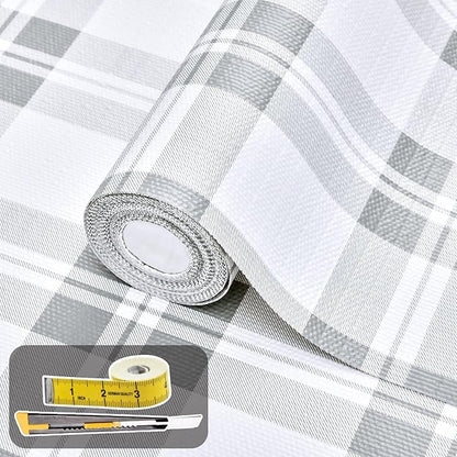Drawer and Shelf Liner for Kitchen Cabinet: 12 in X 30 Ft Non Slip Waterproof Shelf Paper Non Adhesive Refrigerator Liners Light Grey Lattice Easy Liners for Bathroom
