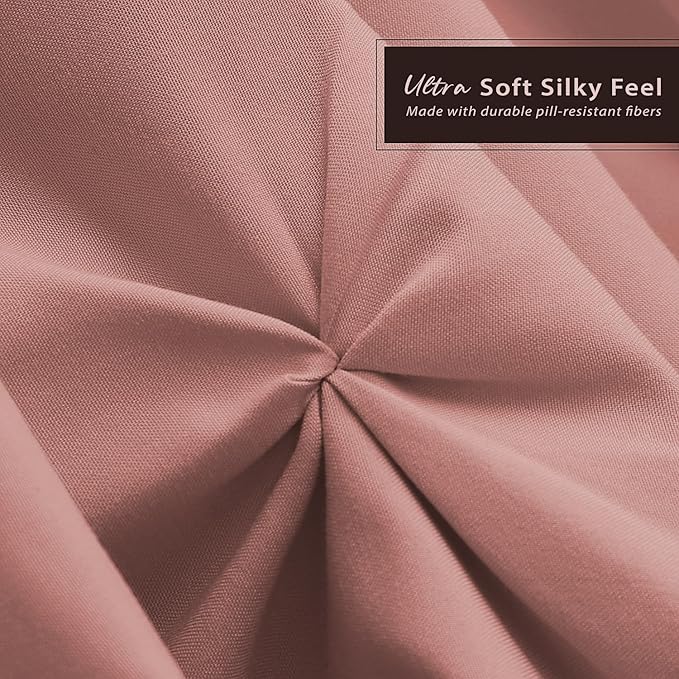 Nestl Pink Clay Bed Skirt Full Size, Pinch Pleat Full Bed Skirt, 14" Inch Drop Full Bedskirt, Hotel Quality Pink Clay Bed Skirts, Premium Microfiber Bedskirt for Full Bed, Pink Clay Full Bed Skirt