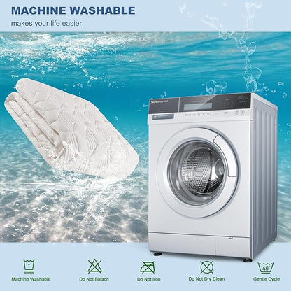 GRT Waterproof Mattress Protector King, Rayon Bamboo Mattress Protector Cooling Breathable, 3D Air Fabric Soft Mattress Cover with 6-26 inches Deep Pocket, Mattress Pad Machine Washable