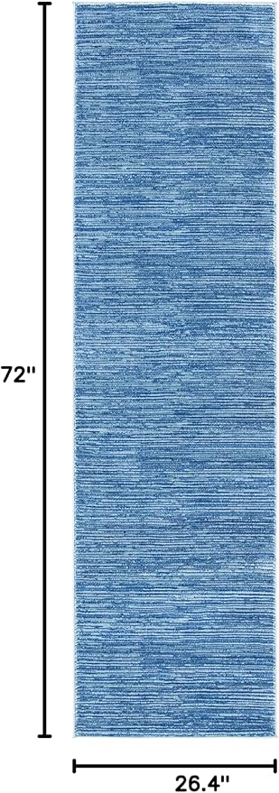 SAFAVIEH Vision Collection Runner Rug - 2'2" x 6', Blue, Modern Ombre Design, Non-Shedding & Easy to Clean, Ideal for Entryway, Foyer, Bedroom (VSN606M)