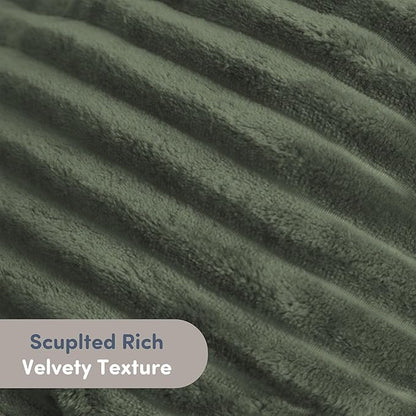 Nestl Reading Pillow with Shredded Memory Foam, Luxe Cut Plush Back Pillow for Sitting Up in Bed, Back and Arms Adjustable Support for Adult & Teens, Backrest Pillows with Washable Cover Olive Green