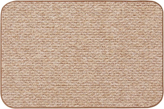 House, Home and More Skid-Resistant Carpet Indoor Area Rug Floor Mat - Praline Brown - 2 Ft X 3 Ft - Non Slip Rubber Backing, Stain Resistant, Dog Friendly, Living Room Bedroom Kitchen Entryway