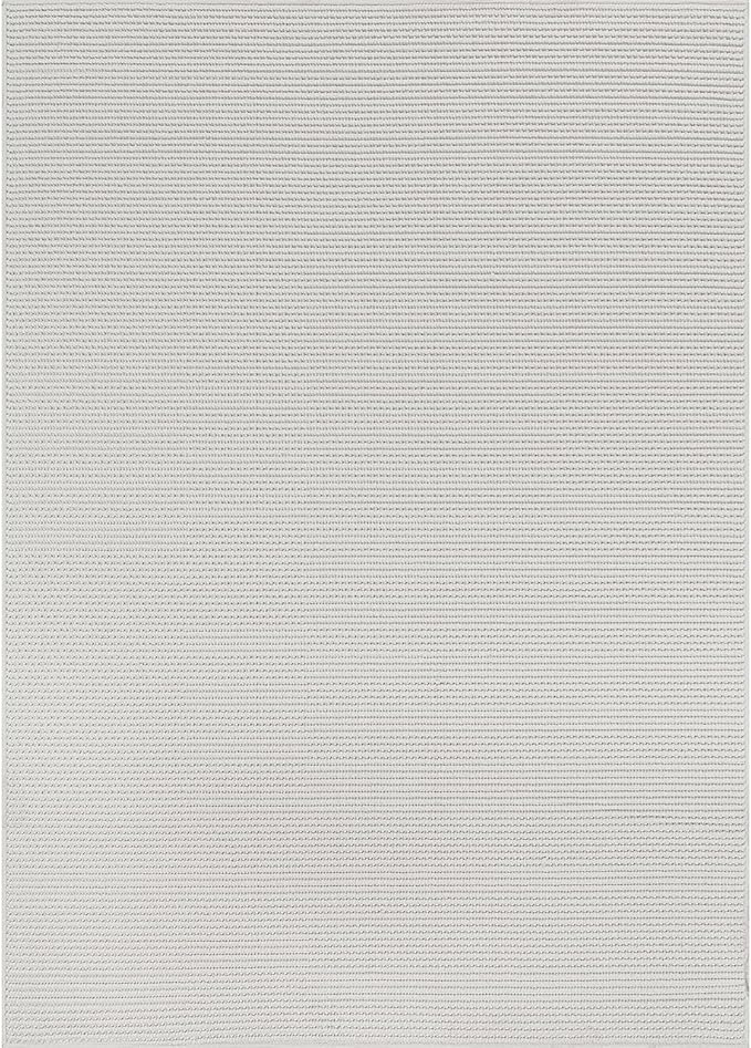 Beverly Rug Micro Loop Area Rug White 8x10 Modern Luxury Soft Trellis Geometric Durable Indoor Area Rugs for Living Dining Room Office Stain Resistant Non Shedding Casual Indoor Carpet White 8 x 10