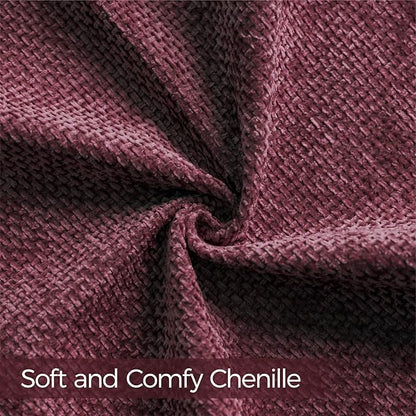a moment Christmas Wine Red Chenille Throw Pillow Covers 22x22 Inch Pack of 2 Modern Decorative Throw Pillow Covers Farmhouse Cross Covers Home Decor for Sofa Bedroom Living Room