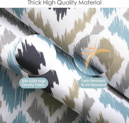 idee-home Outdoor Chair Cushions Set of 4, Thick 17" x 17" x 3" Outdoor Seat Cushions Patio Furniture Waterproof with Ties, Dining Pads