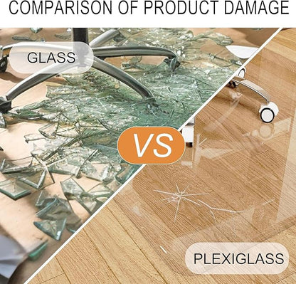 Beveled Edge Office Chair Mat for Carpet or Hardwood Floor Crystal Clear 36" x 48" for a Smooth Glide and Easy Roll On/Off, Heavy Duty and Non-Slip Floor Ultimate Clear Chair Mat Set of 3