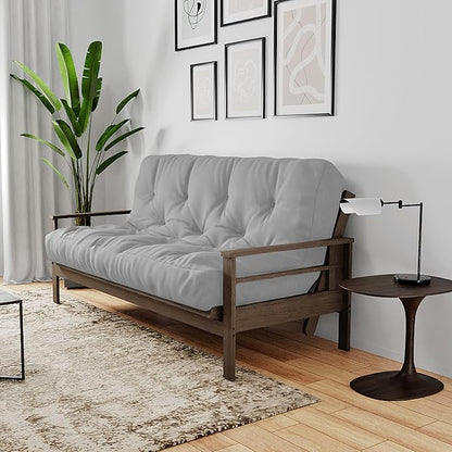 Royal Sleep Products by The Futon Factory 6 inch Foam Futon Mattress - Solid Grey Cover - Twin Size - CertiPUR Certified Foams - Made in USA - Replacement Mattress - (Frame not Included)