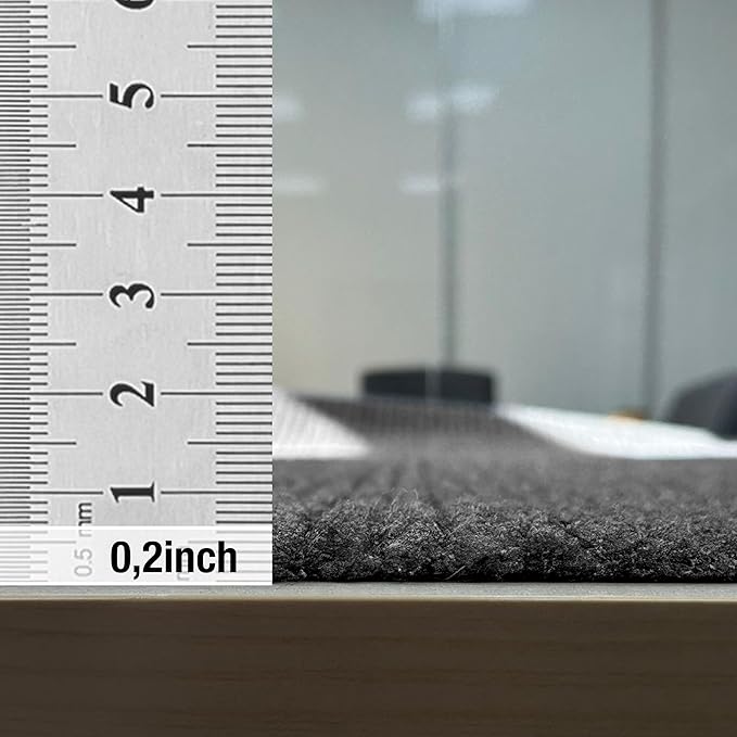sigun Modern Non-Slip Hallway Runner Rug – Washable, Stain-Resistant & Custom Size – Durable Indoor/Outdoor Carpet for Entryway, Kitchen, Porch, Balcony, Patio & Garage – High-Traffic | Black - 2 x 8