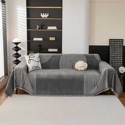 MEETSKY Couch Cover Sofa Cover Washable,Chenille Sofa Covers for 2 Cushion Couch Sofa, Sofa Slipcover Loveseat Pet Couch Covers for Sectional Sofa,71" X118"