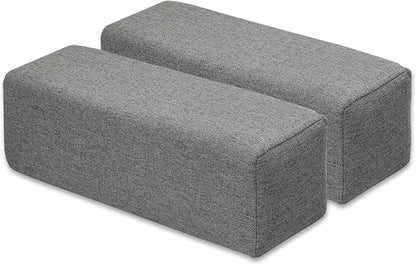 Couch Arm Rest Pillow, Linen Armrest Cushion, High Density Foam Armrest Cushion, Removable & Washable Rectangular Headboard Elbow Support for Armchair Sofa Bed,Dark Gray-2pcs,7.9x7.9x19.7