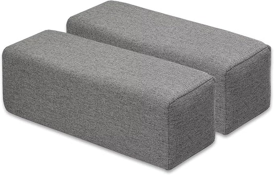 Couch Arm Rest Pillow, Linen Armrest Cushion, High Density Foam Armrest Cushion, Removable & Washable Rectangular Headboard Elbow Support for Armchair Sofa Bed,Dark Gray-2pcs,7.9x7.9x19.7