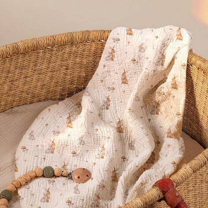 lulumoon Baby Bassinet Sheets Muslin: Cotton Bedside Bassinet Sheets Floral for Girls - Fitted for Bedside Sleeper Mattress