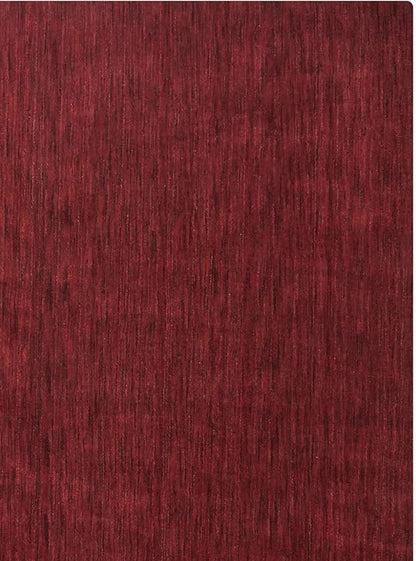 Hand Knotted Loom Wool ECO-Friendly Area Rugs - 10'x10', Square, Dark Red Color, Solid Plain Design, High Pile Handmade Anti Skid Area Rugs for Living Room, Bed Room (L00111)