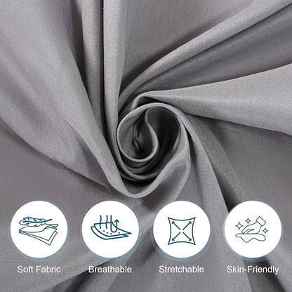 Twin Fitted Sheet (Sheet Only) Compatible with Milliard Trifold Mattress Folding Mattress 4” and 6”, Shrinkage & Stain Resistant Sheet for Camp Bunk Rvs Bed, Gray