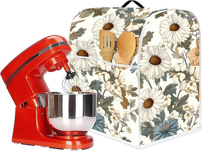 Mixer Dust Cover for 6-8 Qt Stand Mixer, Cloth Cover with 2 Storage Pockets for Stand Mixer Protective Covers Large for 6-8 Quart Mixer
