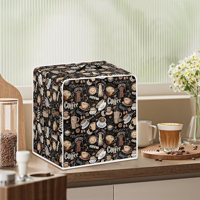 Coffee Maker Cover for Kitchen Counter, Washable Foldable Kitchen Appliance Covers