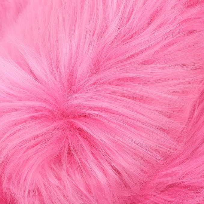 uxcell Heart Shaped Rugs for Bedroom,Small Aesthetic Carpet Girls,Cute Shaggy Floor Mirror Mat,Pastel Furry Throw Rug 2.3ftx3ft, Rose Red